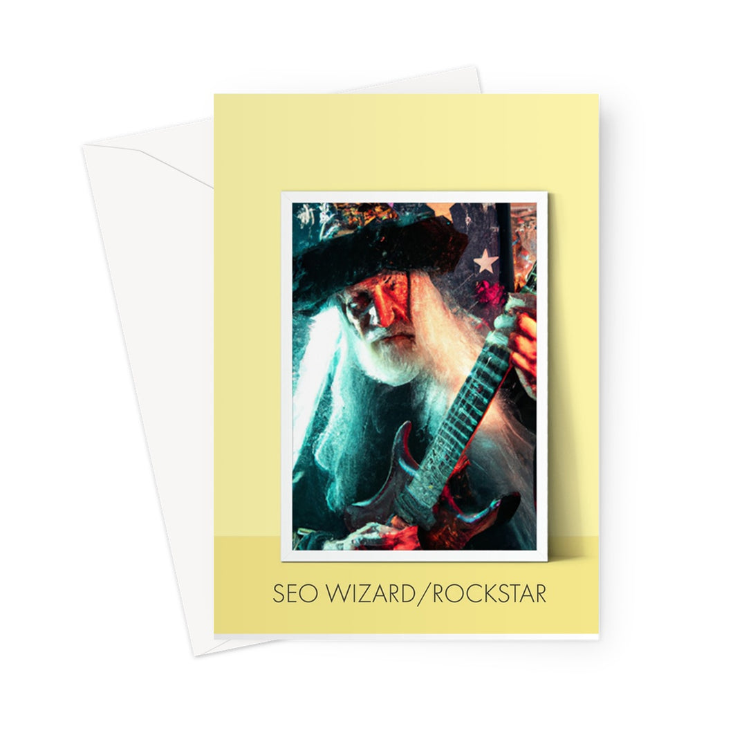 SEO Wizard/Rockstar Greeting Card