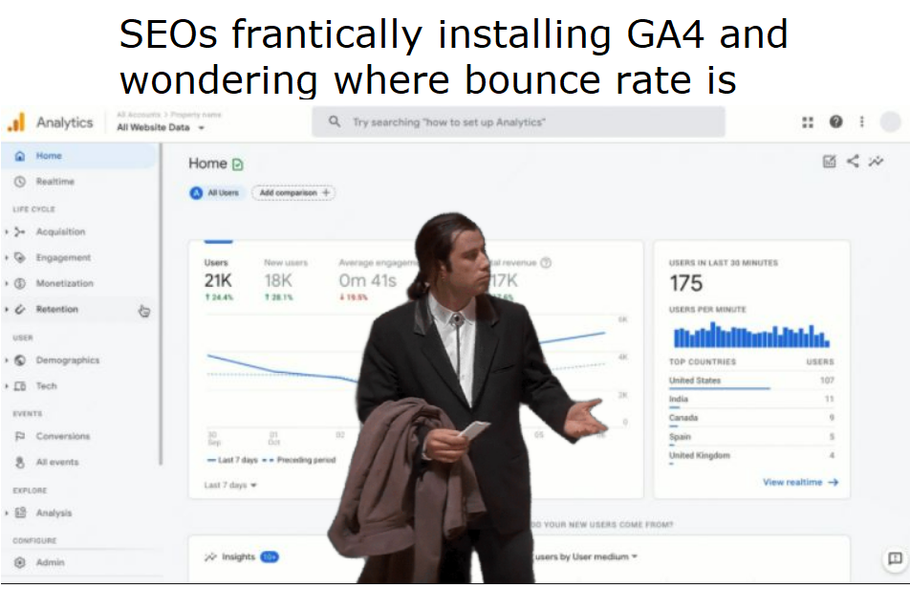 Best GA4 Memes about the end of Universal Analytics