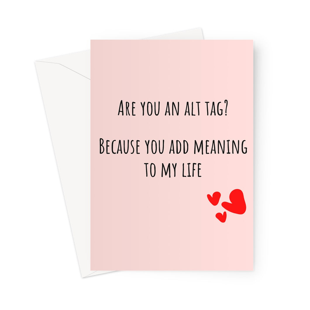 Alt Tag Valentine's Day Card Greeting Card