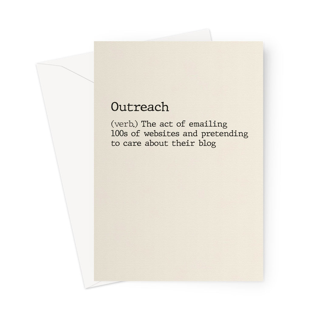 Outreach Definition Greeting Card